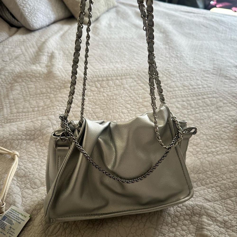 Silver Chain Strap Women's Bag
